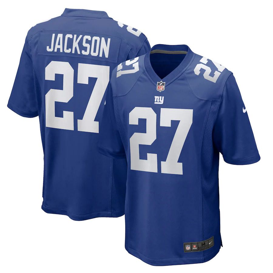 Men New York Giants 27 Josh Jackson Nike Royal Game NFL Jersey